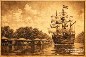 Recreación de un Buque español en el Lago de Maracaibo (Siglo XV). Dos por Venezuela Oficial © 2026. Todos los derechos reservados.
