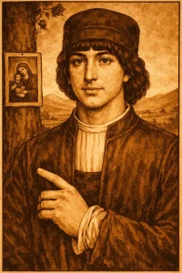 Alonso de Ojeda imagen realizada en estilo sepia. Dos por Venezuela Oficial © 2026. Licencia CC BY-NC-ND 4.0 Internacional.
