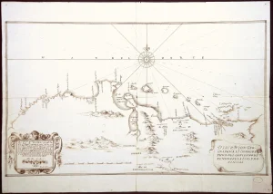 Descripción geográfica e hidrográfica del gobierno de Venezuela y sus provincias. Francisco de Ruestas,1634. Archivo General de Indias. Sevilla - España.