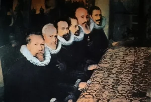 Representantes de los integrantes del Consejo de Indias. (p. 90) Pino Iturrieta, E. (Coord.). (2006). Historia Global de Venezuela: Vol. I. Venezuela Precolombina y época colonial. Editorial Globe. ISBN 980-6427-14-9. Depósito Legal: lf 816200590052.A. CC-BY-NC-ND 4.0