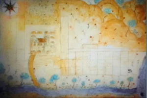 Plano del repartimiento de tierras hecho a los indios del pueblo de Nuestra Señora de las Nieves de Quebrada Seca. 1703. Archivo General de Indias. Sevilla.