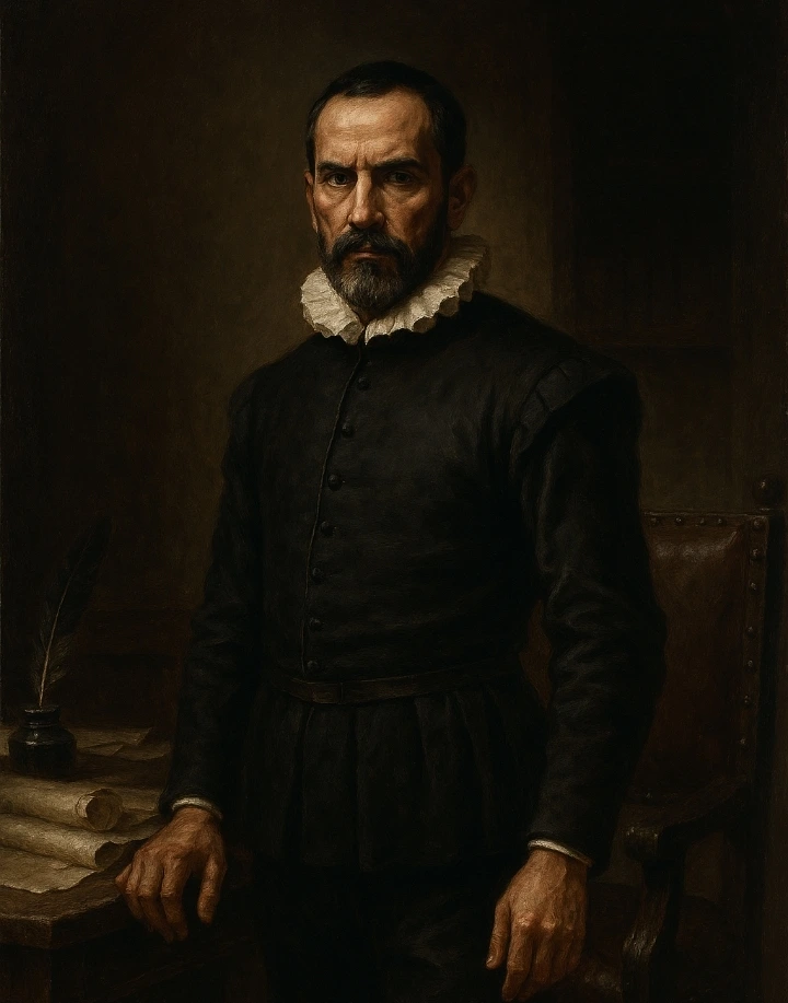 Retrato de Juan de Carvajal, estilo Barroco del Siglo XVI. Dos por Venezuela Oficial © 2026. Licencia CC BY-NC-ND 4.0 Internacional.