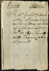 Carta de residencia de Juan Pérez de Tolosa y Juan de Villegas por el licenciado Alonso Arias de Villasinda en Coro. Archivo General de Indias. CC BY-NC-ND 4.0 Internacional.