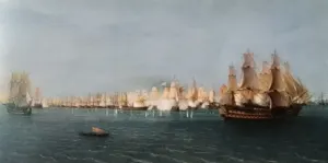 Batalla de Trafalgar, 20 de octubre de 1805, en la cual la flota británica derrotó a la alianza francoespañola. Museo Naval. Madrid. CC-BY-NC-ND 4.0