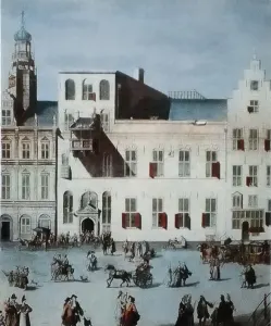 Vista de la ciudad donde se firmó el Tratado de Utrecht, con el cual concluyen los trece años de la «Guerra de Sucesión». Biblioteca Nacional de Paris. CC-BY-NC-ND 4.0