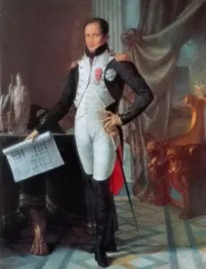 Jose Bonaparte (a. «Pepe Botella») fue rey de España durante la ocupación francesa. Wicar. Museo Histórico de Versalles. Francia. CC-BY-NC-ND 4.0