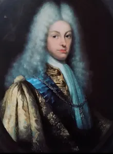 Felipe V, Rey de España (1700 - 1746). Óleo/tela. M. J. Meléndez. Casa de la Moneda. Madrid. CC-BY-NC-ND 4.0