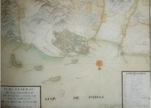 Plano general de los contornos de Puerto Cabello. Costa marítima de la provincia de Caracas. Juan Amador Courten, 1735. Servicio Histórico Militar. Madrid. CC-BY-NC-ND 4.0