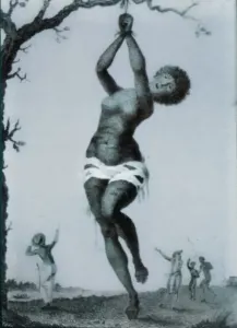 Castigos corporales a los esclavos. Grabado. Expedition to Surinam. John G. Stedman. 1908. CC-BY-NC-ND 4.0.