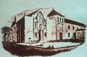 Grabado de la antigua iglesia y convento de San Francisco en Caracas. (p. 253) Pino Iturrieta, E. (Coord.). (2006). Historia Global de Venezuela: Vol. I. Venezuela Precolombina y época colonial. Editorial Globe. ISBN 980-6427-14-9. Depósito Legal: lf 816200590052.A. CC-BY-NC-ND 4.0